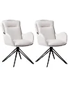 Conjunto de 2 sillas de comedor giratoria AVELAR Beige claro
