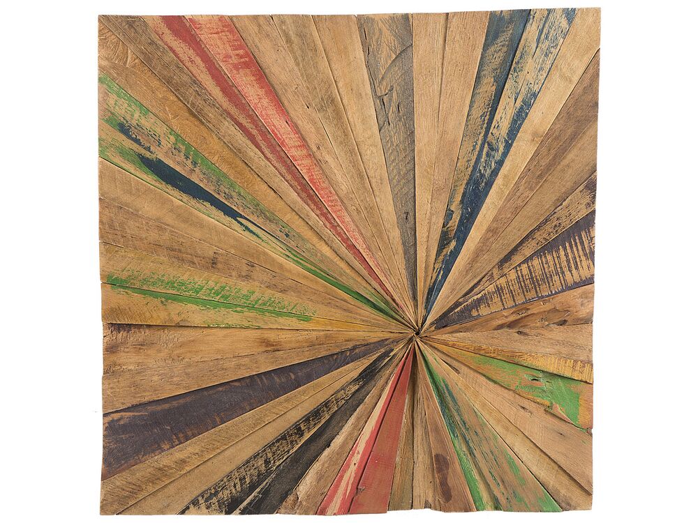 Wall Decor CANCUN Teak Wood 70 cm Brown