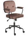 Desk Chair PAWNEE Velvet Brown