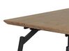 Mesa de comedor extensible madera oscura/negro 140/180 x 80 cm BARBOSA_786548