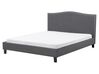 Fabric EU King Size Bed Grey MONTPELLIER_258147