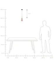 Pendant Lamp CARES Metal Pink_751626
