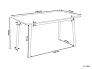 Dining Table ELVYN Light Oak 140 cm 80 cm_1027502