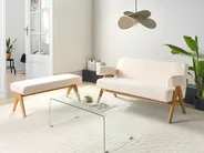 Living Room Set TAMRE Boucle Off-White/ Light Brown_985391