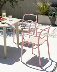 Set di 2 sedie da giardino THASOS Materiale sintetico Rosa pastello_1045701