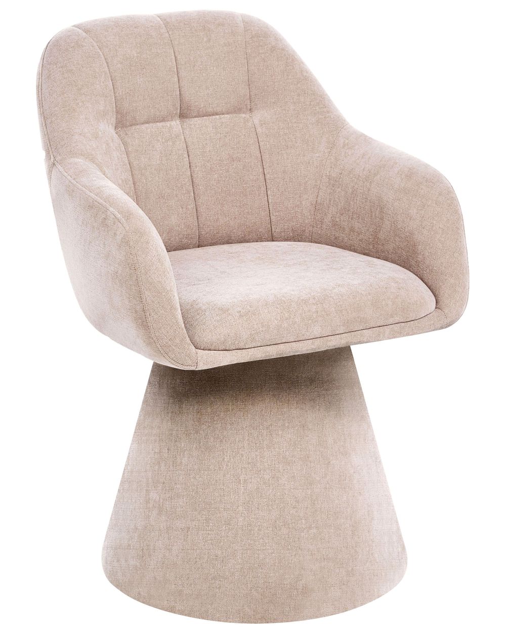 Esszimmerstuhl LIVONIA Chenillegewebe Hellbeige
