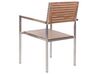 Ensemble table et chaises de jardin 6 places en bois de teck clair certifié VIAREGGIO II_882932