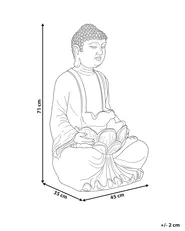 Garden Water Feature LED URLANTE Buddha Grey_1064142