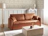 Sofa Bed 3 Seater EGGE Velvet Golden Brown