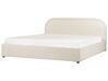 Buklé postel s úložným prostorem 180 x 200 cm světle béžová QUILLIEN_916546