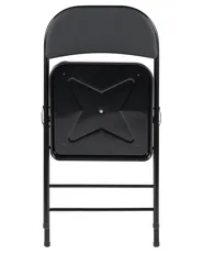 Set of 4 Folding Chairs SHASTA Metal Black_1074362