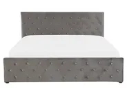 Ottoman Bed AMIENS Velvet Grey 160 x 200 cm (EU King Size)_791256