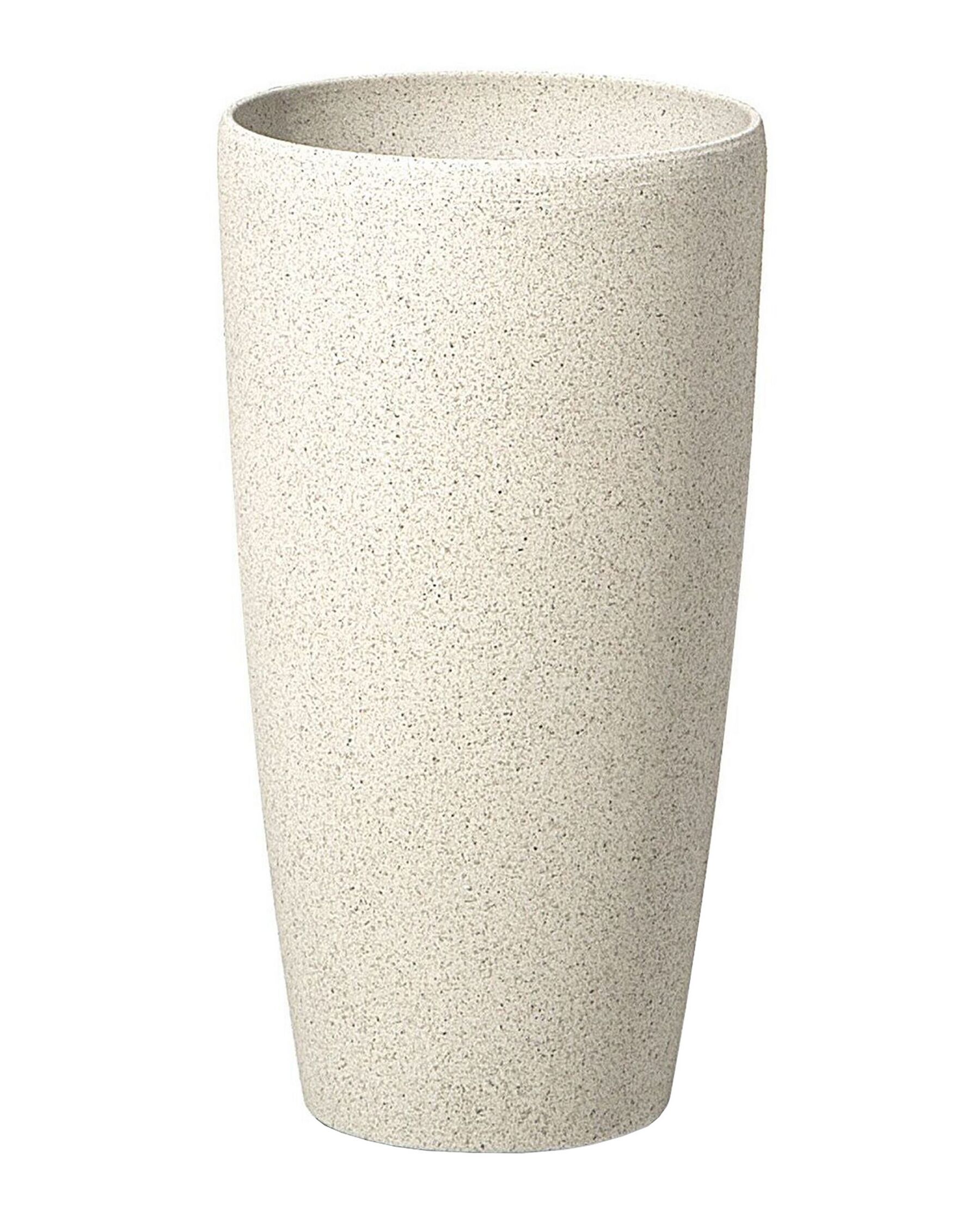 Vaso da fiori moderno tondo bianco 23x23x42cm ABDERA_692023