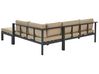 Ensemble de jardin 5 places en aluminium noir et beige sable MESSINA_932150