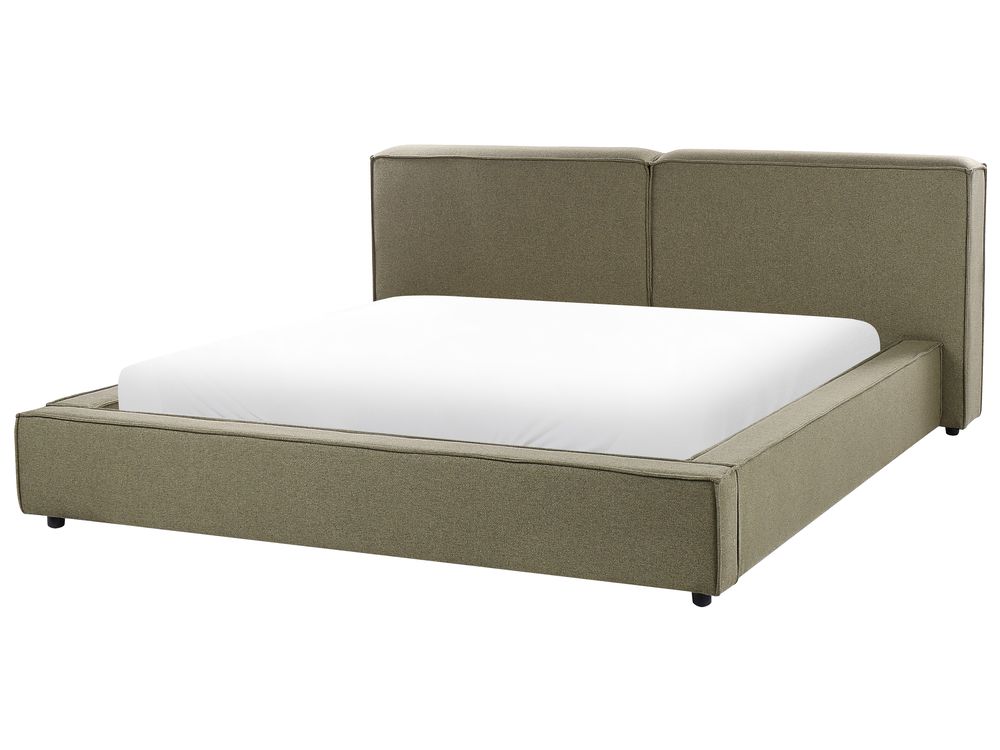 Lit à eau Tissu LINARDS 180 x 200 cm Vert olive