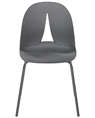 Set of 2 Garden Chairs BOLGHERI Armless Dark Grey_1183141
