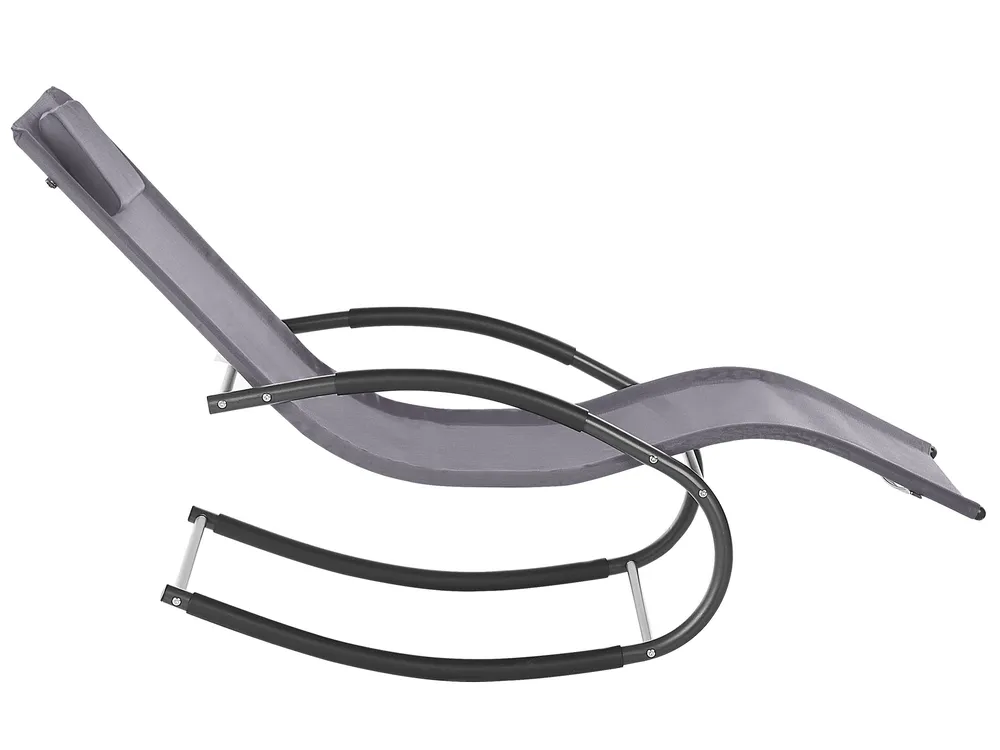 Rocking Sun Lounger CARANO II Metal Grey_812655