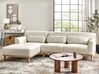 Right Hand Fabric Corner Sofa Off-White SIMOS_927979