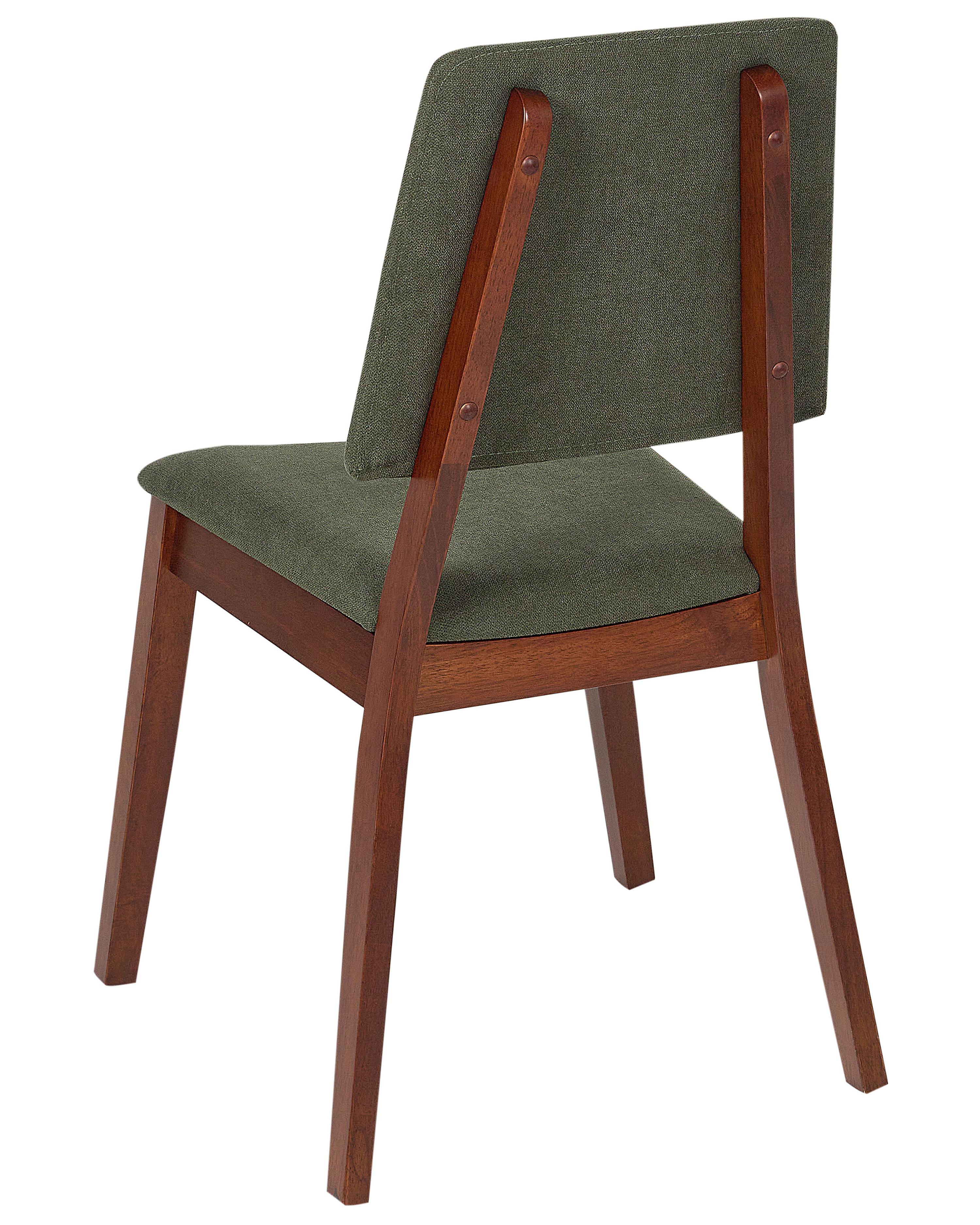  Set of 2 Wooden Dining Chairs Dark Green MERRILL _926422