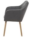 Jedálenská stolička z umelej kože sivá YORKVILLE_693070