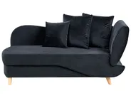 Right-Hand Chaise Longue MERI with Storage Velvet Black_914242