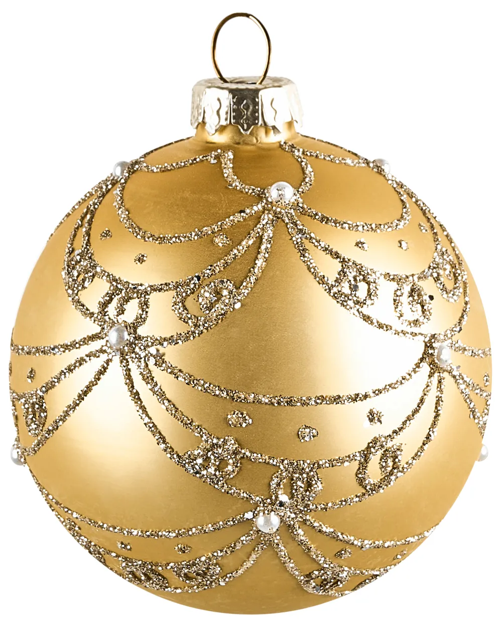 Set of 35 Baubles ICEDROP Glass Blue/ Gold_1028522
