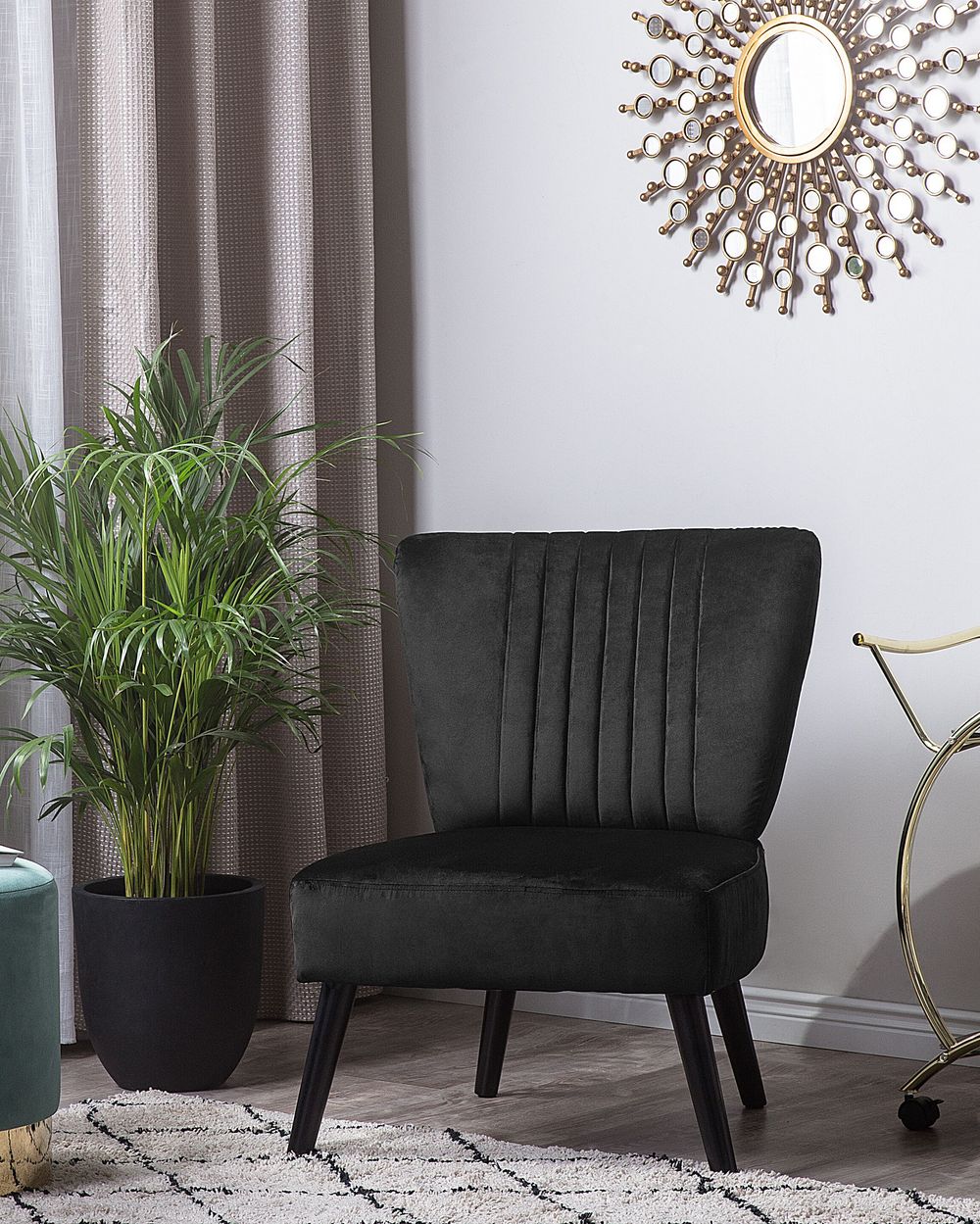 Armchair VAASA Velvet Black