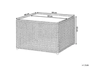 Garden Coffee Table OMEGANA 66 cm 66 cm PE Rattan Beige_1040438