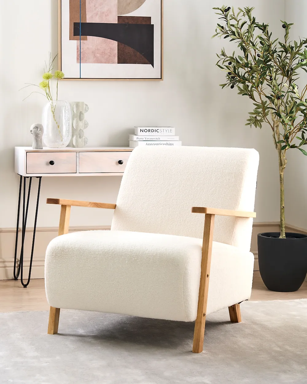 Armchair LESJA Boucle Light Beige_1173888