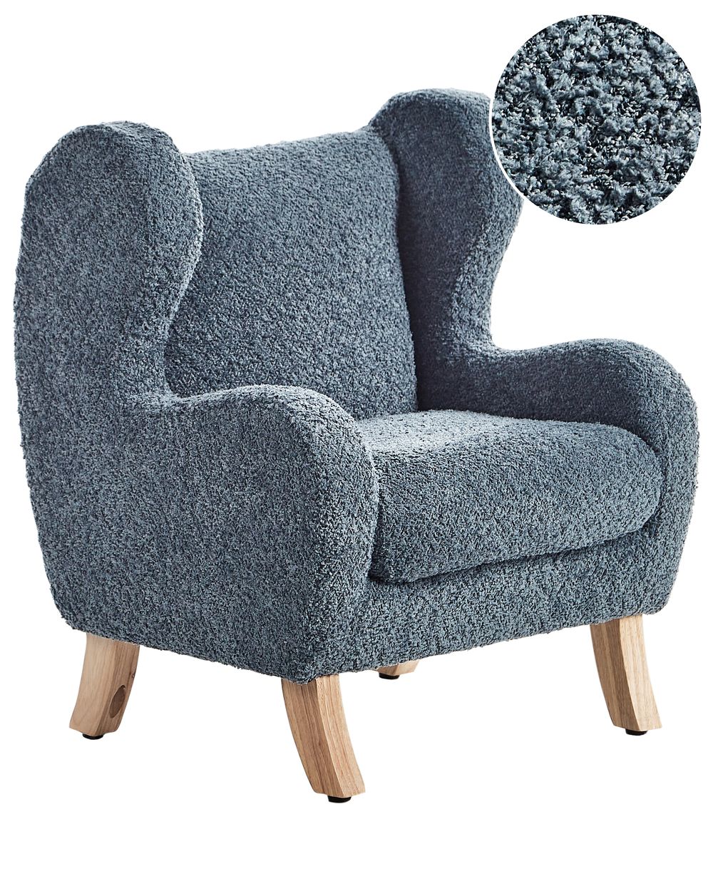 Fauteuil pour enfants FARUM Bouclé Bleu foncé