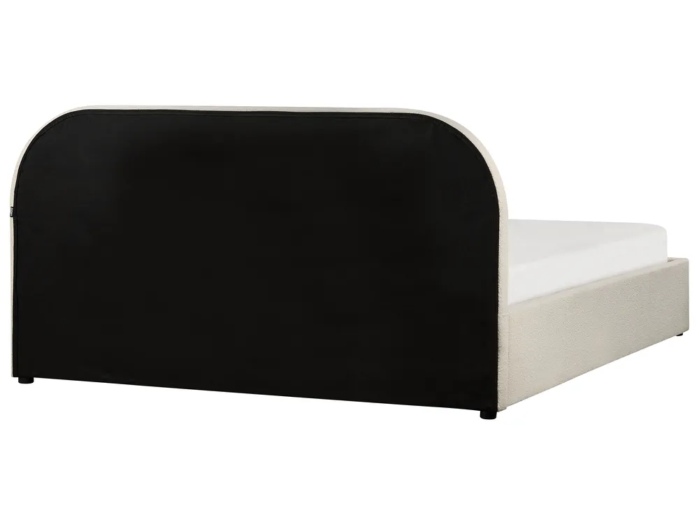 Ottoman Bed QUILLIEN Boucle Light Beige 160 x 200 cm (EU King Size)_916537