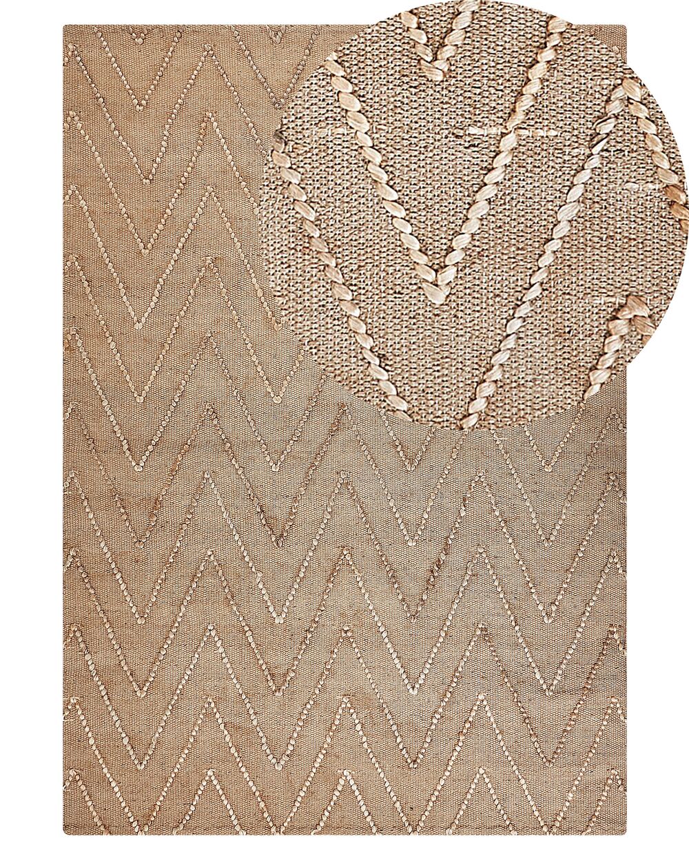 Tapis DADAY Beige 140 x 200 cm Jute