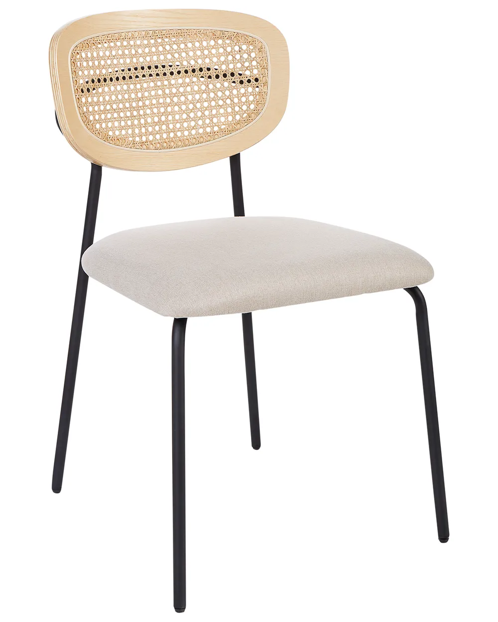 Set of 2 Dining Chairs MAYETTA Rattan Light Beige_931857