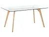 Dining Table HUDSON Transparent 160 cm 90 cm Tempered Glass