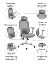 Kontorstol OLYRA Grå_1071080