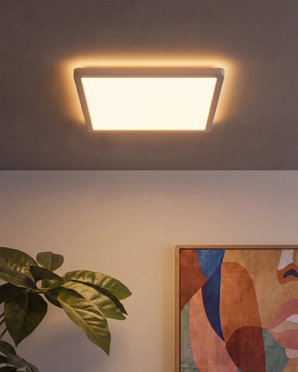 Lampa sufitowa LED TIVORA Z pilotem Ze ściemniaczem Biały