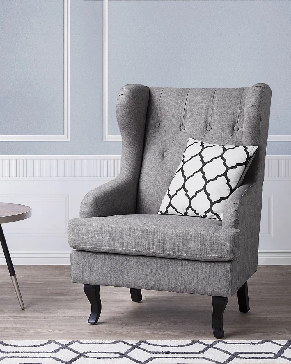Wingback Chair ALTA Fabric Grey
