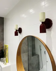 Set of 2 Wall Lamps TOPI Metal Red_1175590