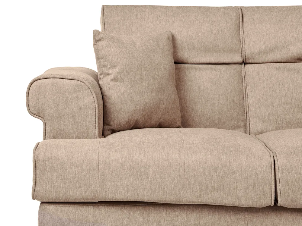 Sofa 2 Seater SKIVE Fabric Light Brown_961959
