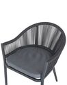 Lot de 2 chaises de jardin de couleur grise MILETO_808132