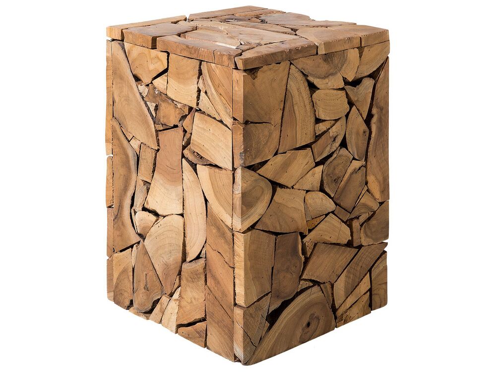 Teak Wood Side Table NELSON Beliani