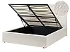 Ottoman Bed LORIENT Boucle Off-White 140 x 200 cm (EU Double)