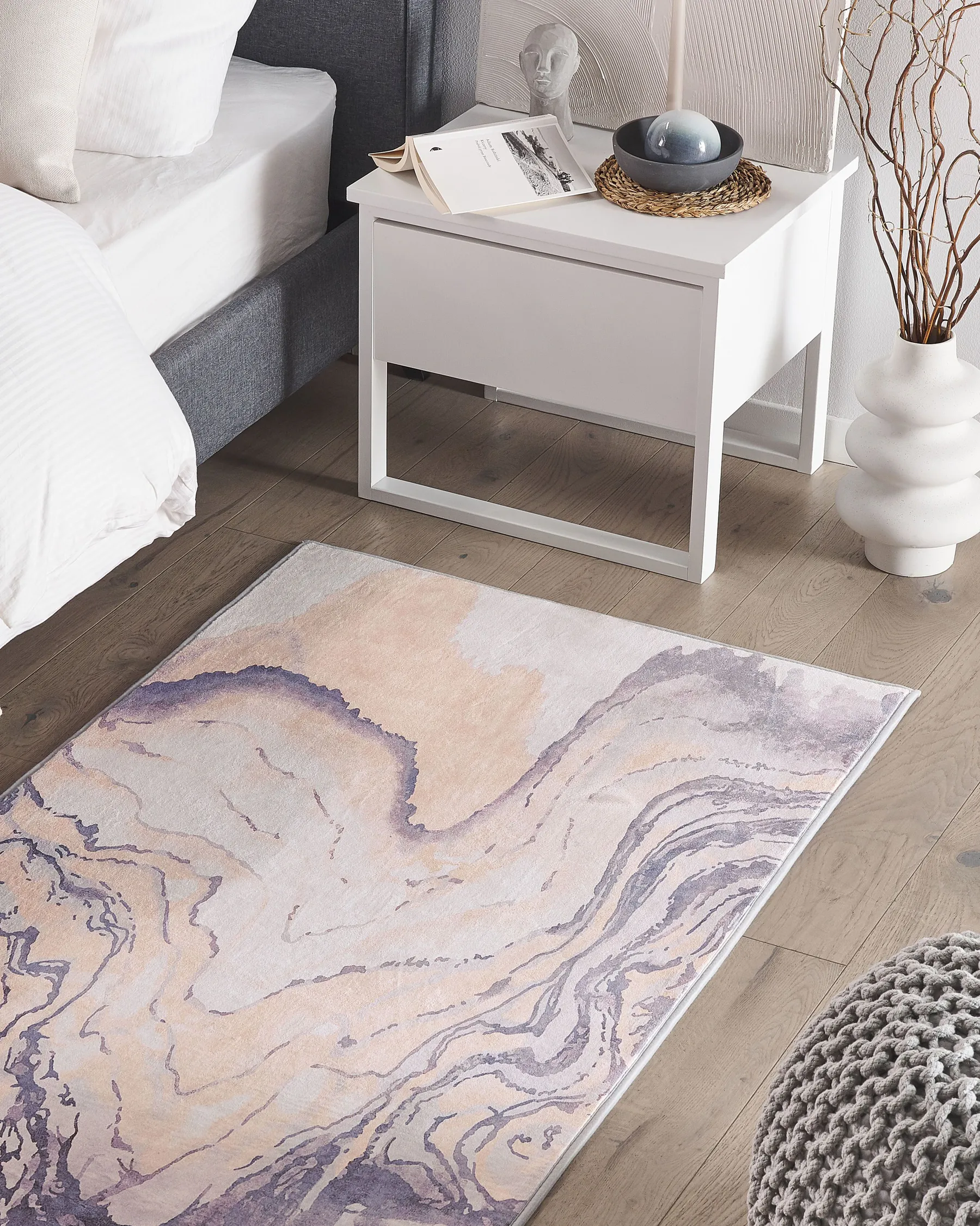 Rug GEBZE Grey 80 x 150 cm_716553