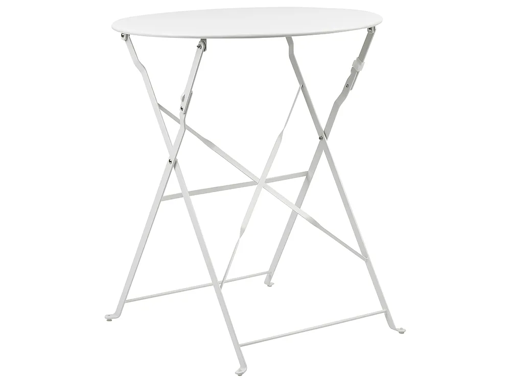Bistro Set Folding FIORI Metal White_363325