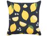 Lot de 2 coussins à motif de citron noir et jaune 45 x 45 cm ORCHID_838011