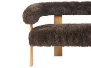 Living Room Set ILBRO Faux Fur Dark Brown/ Light Brown_1057599