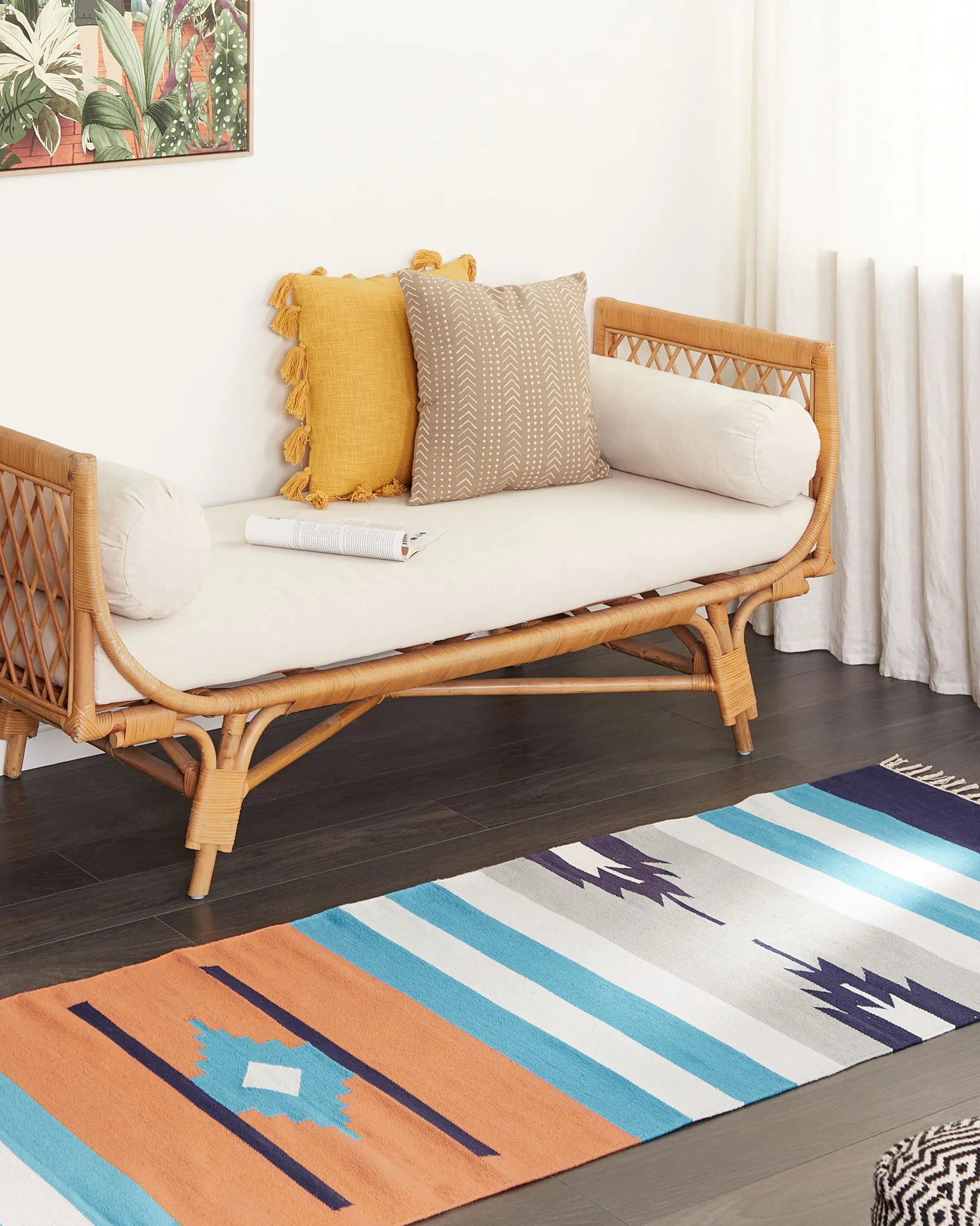 Dywan NORATUS Kolorowy 80 x 300 cm Kilim Bawełna_869452