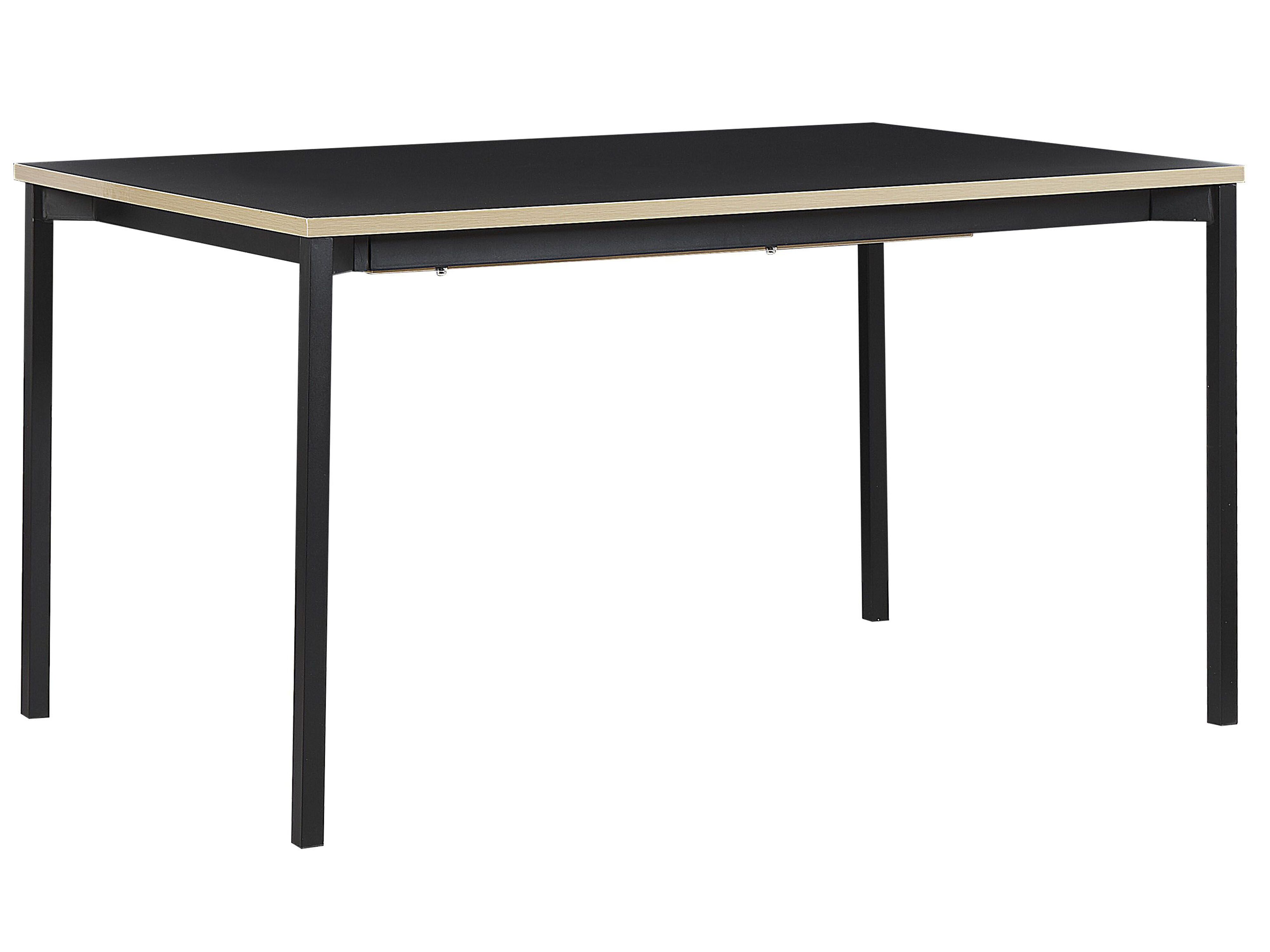 Tavolo Da Pranzo Estensibile Vicco Trill 140-190x90 Cm – Piano Bianco Gambe Grigio, Moderno E Pratico