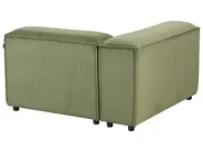 Modular Corner Sofa 2 Seater ARDAL with Ottoman Corduroy Green Left Hand_947423