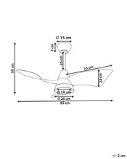 Ceiling Fan with Light HAINES with Remote LED White_1133386